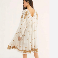 Boho Beach Hut Boho Dress, Midi Dress Boho Vintage Midi Dress