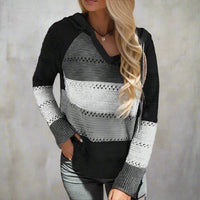 Boho Beach Hut Sweater, Pullover Sweater Boho Patchwork Pullover Sweater Black / S