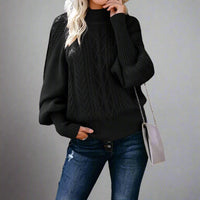 Boho Beach Hut Sweaters, Pullovers, Knit Sweaters Bohemian Pullover Knit Sweater Black / S