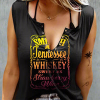Boho Beach Hut Tank Tops, Shirts, Tops Smooth As Tennessee Whiskey Tank Pink / S