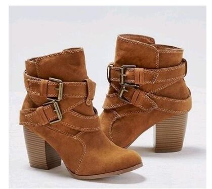 Boho Style High Heel Ankle Boots