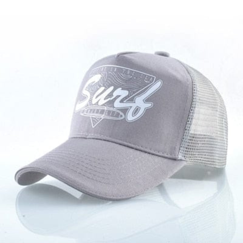 Boho Beach Hut Baseball Caps, mesh hats, trucker hat, camo hat, pink hat, blue hat, red hat, orange hat, black hat, hippie van hat, boho hat Gray / One Size Beach Surf Baseball Hat
