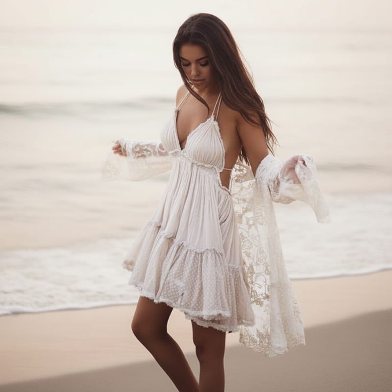 Boho Mini Dress Pink / S Boho Mini Dress Pink / S