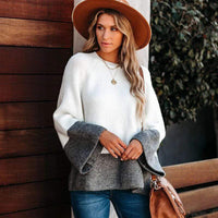 Boho Beach Hut Pullovers, Sweater, Knit Sweater, Long Sleeve, White Sweater, Gray Sweater Oversized Loose Knit Sweater