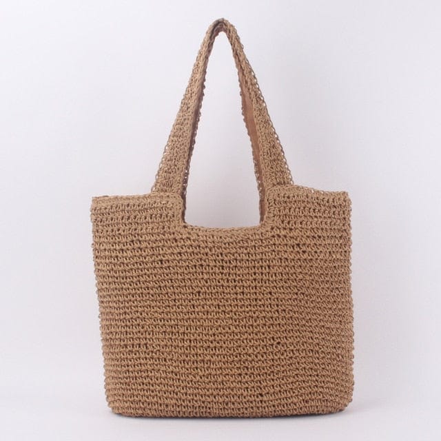 Boho Woven Rattan Beach Tote Handbag Boho Beach Hut