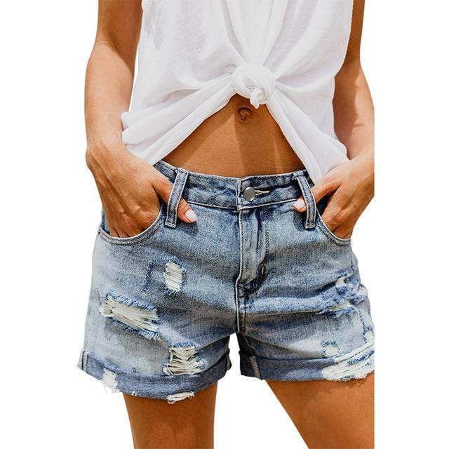 Short en jean boyfriend sale