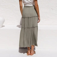 Boho Beach Hut Skirt, maxi skirt Bohemian Ruffle Maxi Skirt