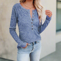 Boho Beach Hut T-Shirts, Long Sleeve Shirt Boho Chic Casual Button Up Long Sleeve Shirt Blue / S