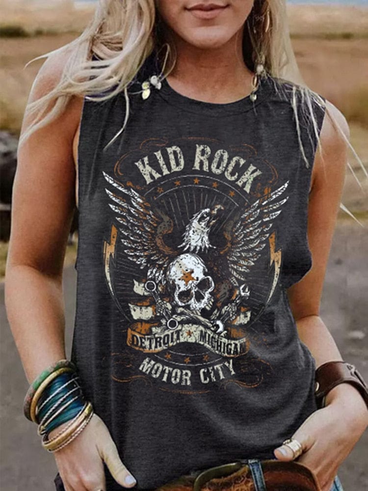 Vintage Retro Graphic Tank Top Boho Beach Hut