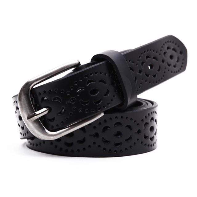 Leather Fashion Belts for Women Black 45 at Boho Beach Hut