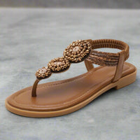 Boho Beach Hut Women's Footwear, flip flops, summer sandals, sandals, flat shoes, beach shoes Bohemian Flat Sandals