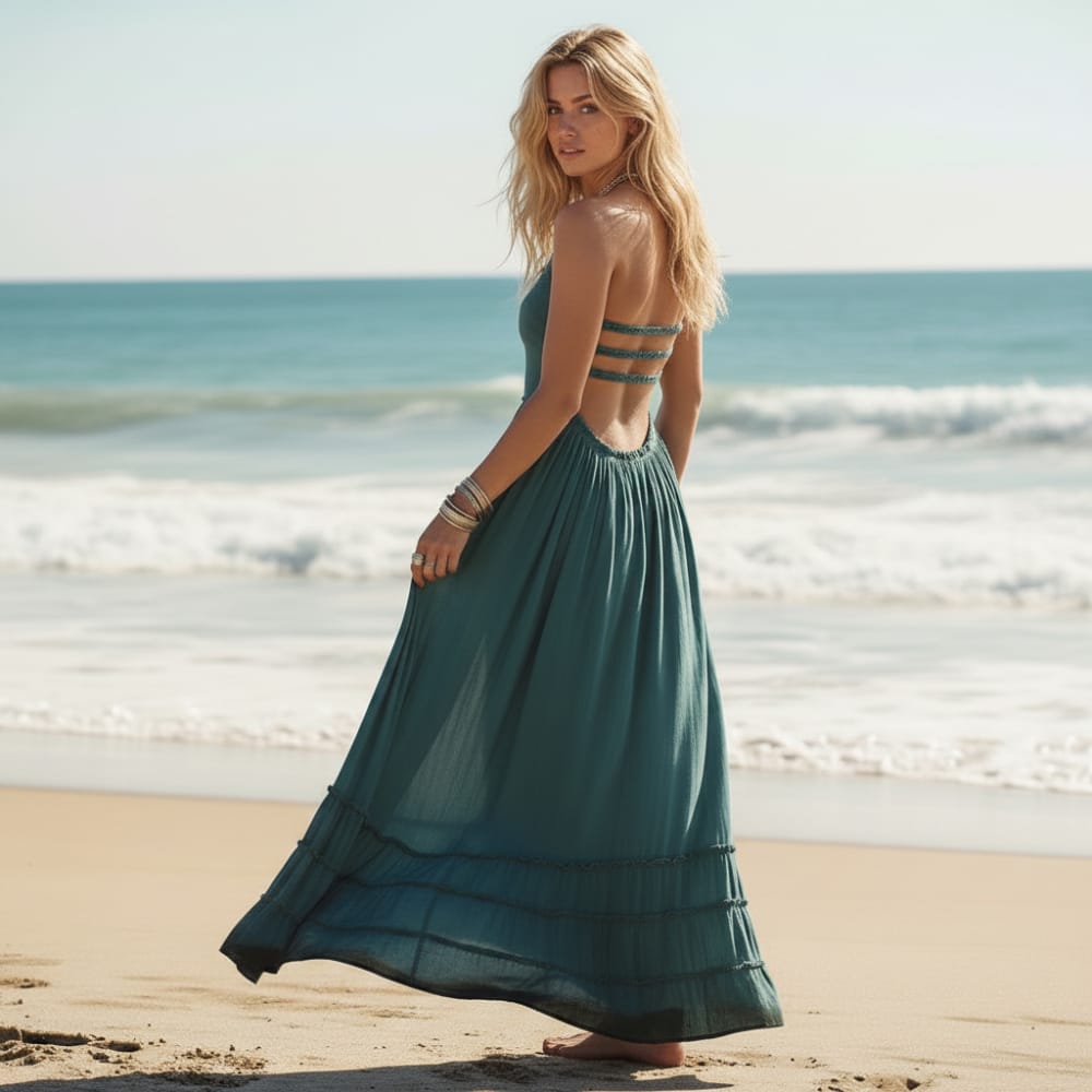 cute long beach dresses Boho Maxi for Women Floral maxi