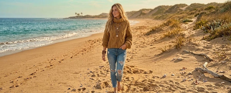 Women’s boho tops and sweaters featuring relaxed bohemian styles from Boho Beach Hut