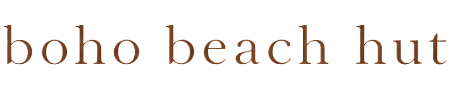 Boho Beach Hut logo on a transparent background