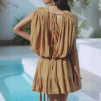 Boho Beach Cover Up Mini Dress