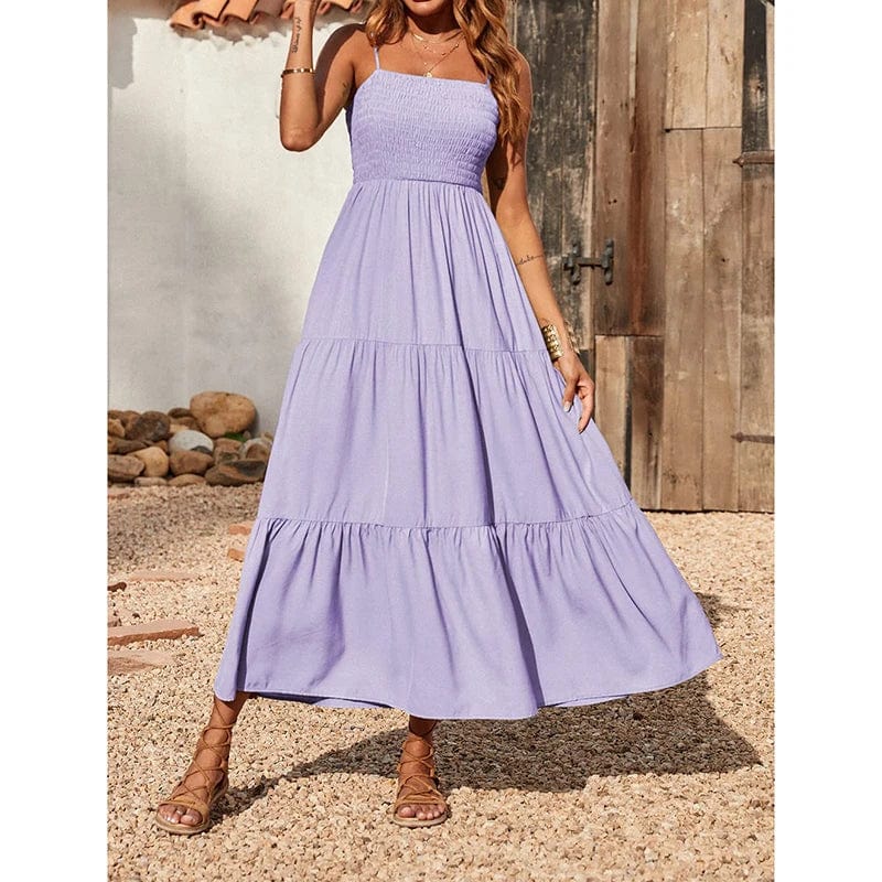 Casual purple summer dress shop