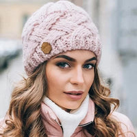 Boho Beach Hut Beanie, Knit Beanie Knit Beanie Pink / One Size