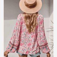 Boho Beach Hut Blouses & Shirts Boho Chic Floral Blouse