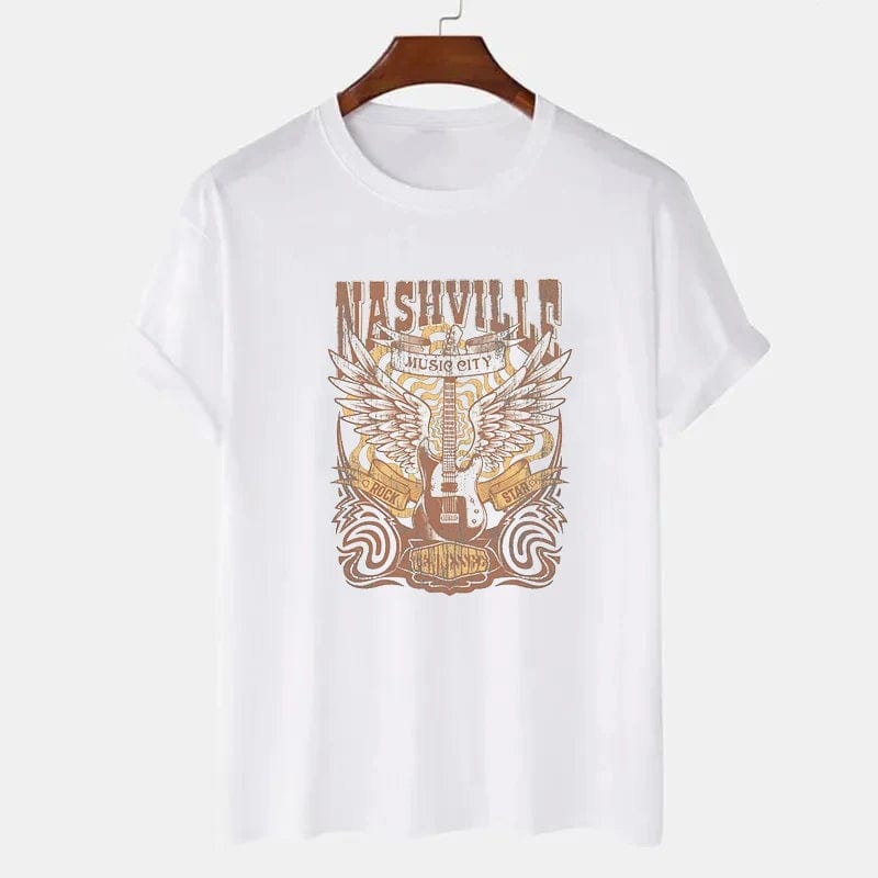 Boho Beach Hut Blouses & Shirts Country Music Nashville Print Shirt