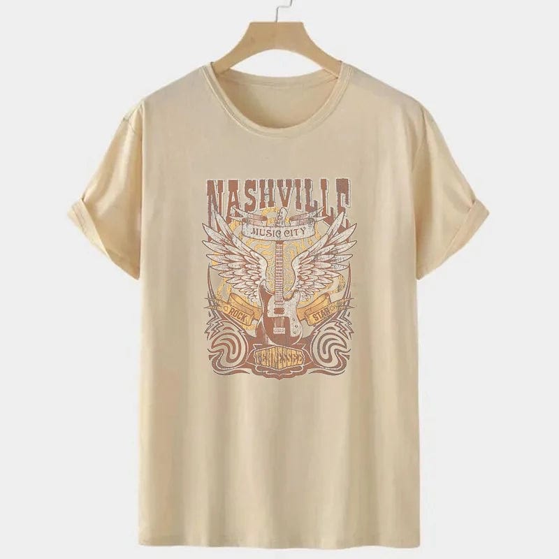 Boho Beach Hut Blouses & Shirts Country Music Nashville Print Shirt