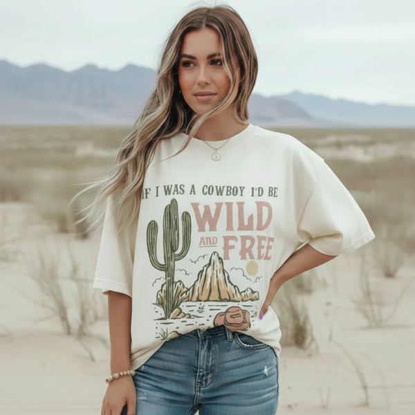 Boho Beach Hut Blouses & Shirts Vintage Boho Western Oversized Graphic Tee