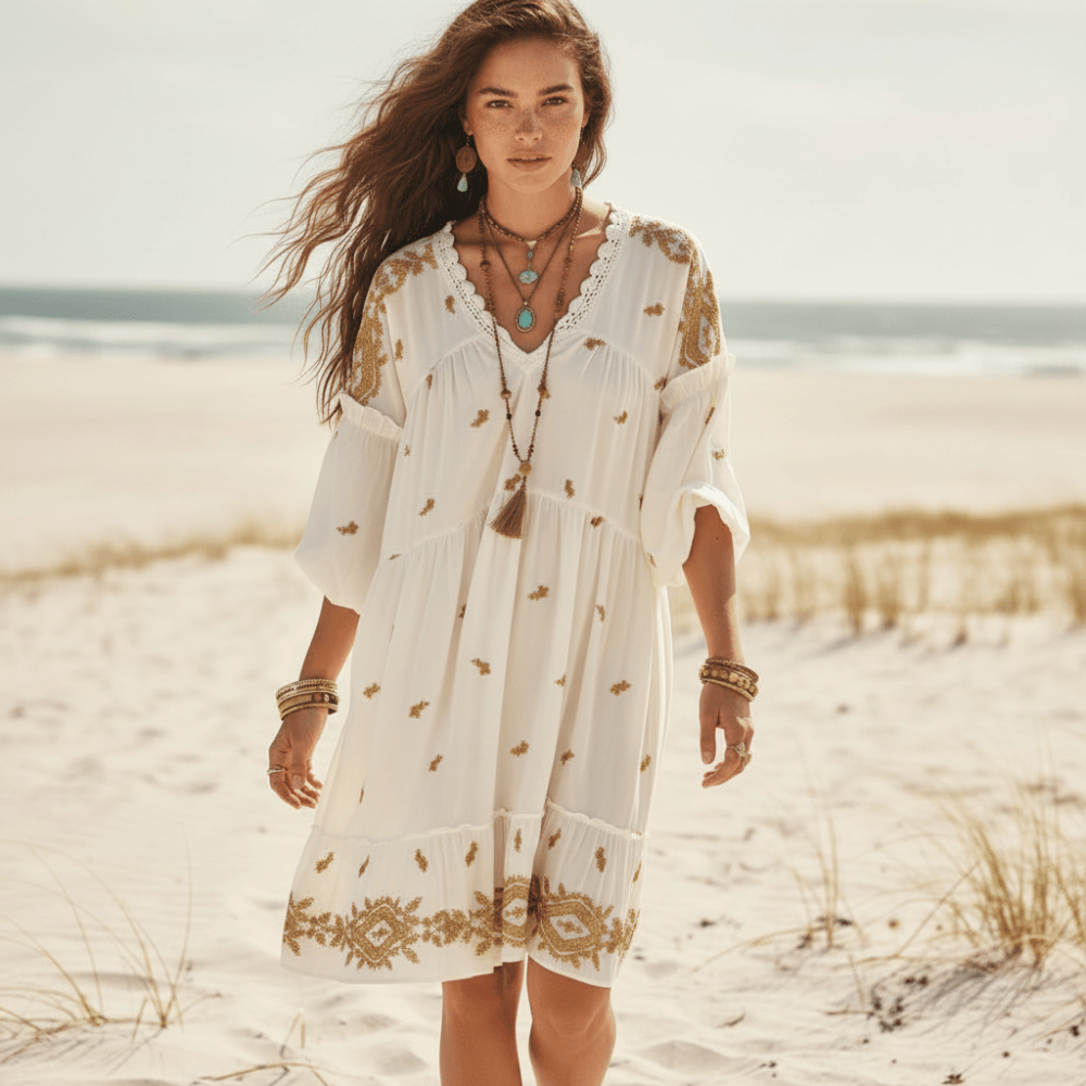 Boho Vintage Midi Dress Boho Vintage Midi Dress