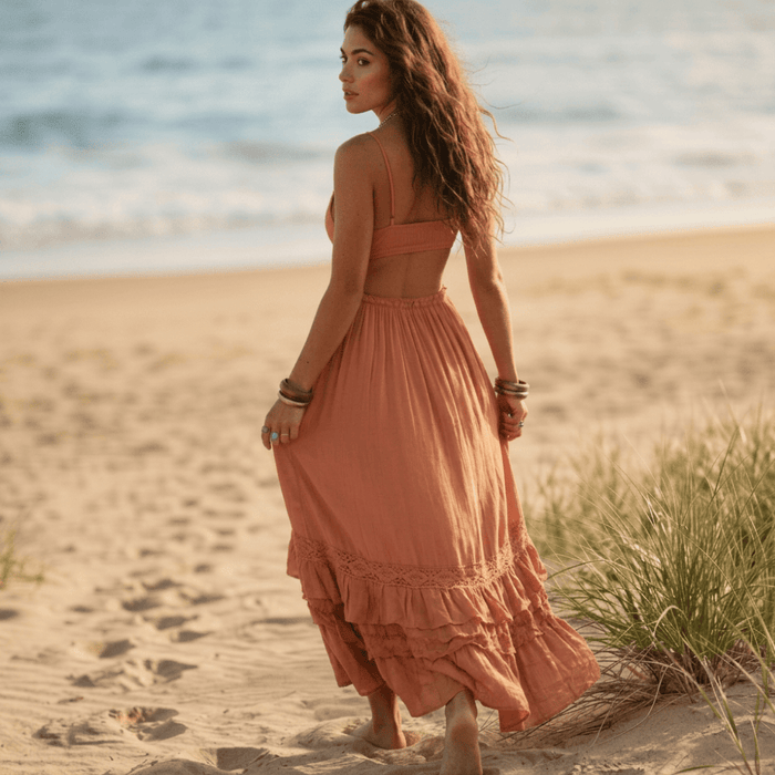 Boho Beach Hut Boho Maxi Dress, Beach Dress, Summer Dress, Maxi Dress, Long Dress Boho Ruffle Tiered Summer Maxi Dress