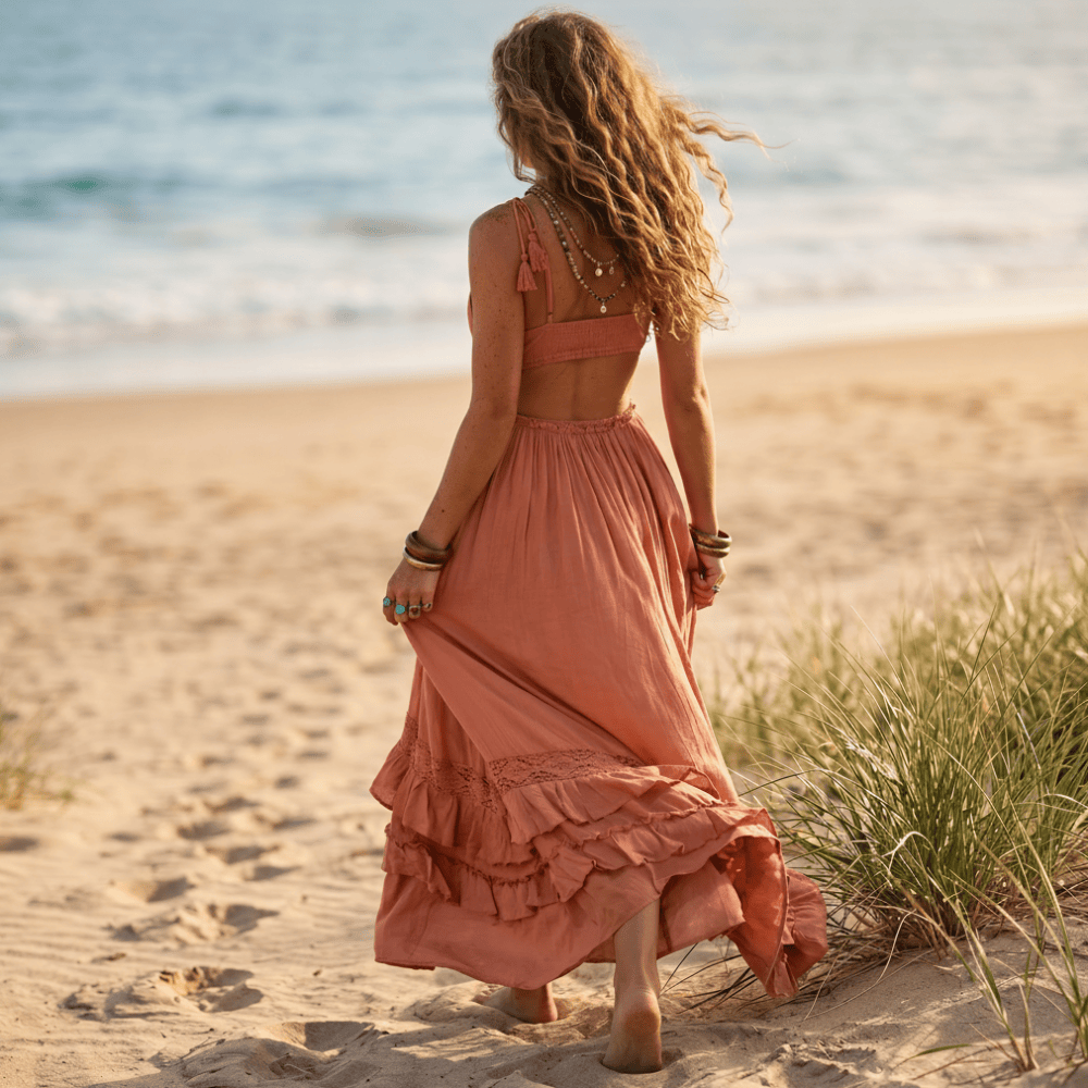 Boho Beach Hut Boho Maxi Dress, Beach Dress, Summer Dress, Maxi Dress, Long Dress Boho Summer Beach Maxi Dress