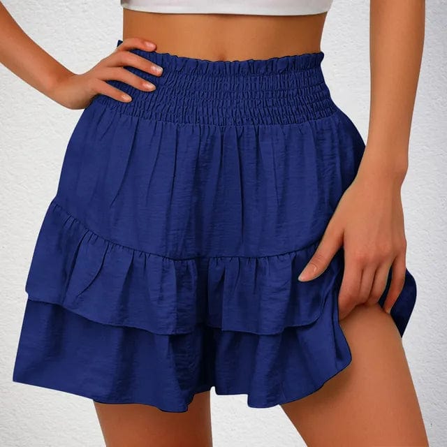 Boho Beach Hut Boho Skirt, Mini Skirt Boho Casual Mini Skirt Blue / S