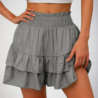 Boho Beach Hut Boho Skirt, Mini Skirt Boho Casual Mini Skirt Gray / S