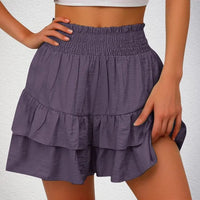 Boho Beach Hut Boho Skirt, Mini Skirt Boho Casual Mini Skirt Purple / S