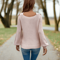 Boho Beach Hut Boho Sweater, Off Shoulder Sweater, Pink Sweater Chic Open Shoulder Knit Sweater