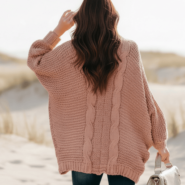 Boho Beach Hut Cardigan, Sweater Boho Knit Cardigan with Pockets