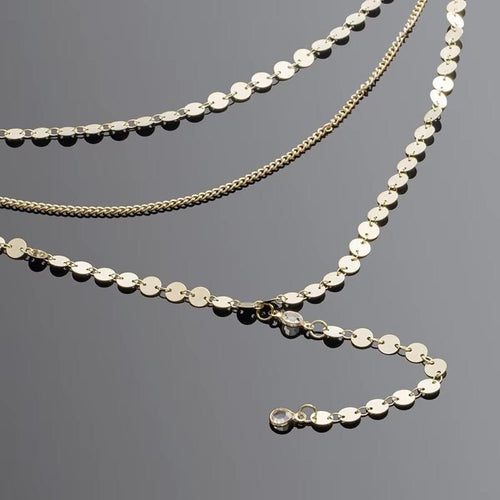 Boho Beach Hut Choker Necklaces, Multi-Layer Necklace Boho Choker Necklace Gold / One Size