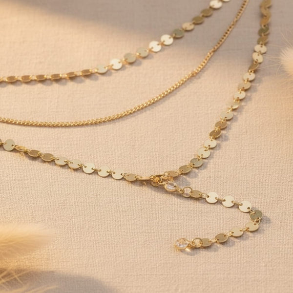 Boho Beach Hut Choker Necklaces, Multi-Layer Necklace Boho Choker Necklace Gold / One Size