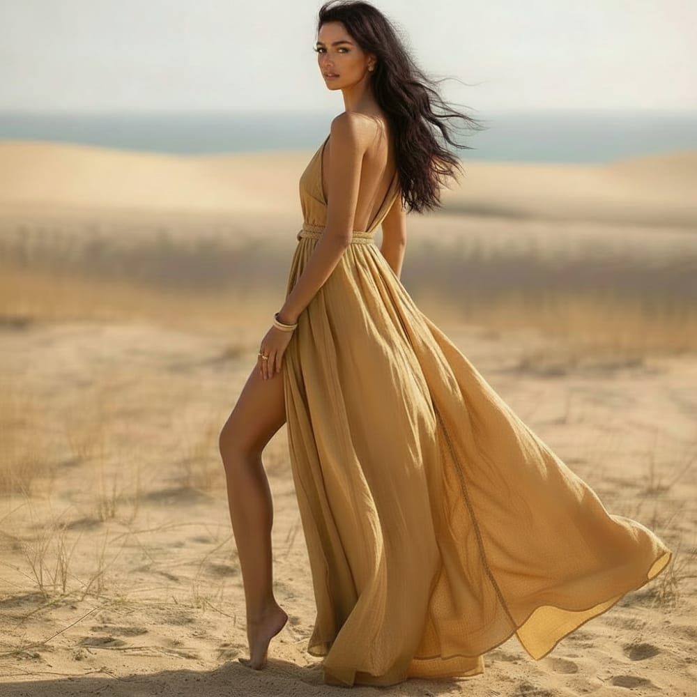 Boho One Shoulder Beach Cover-Up Dress – Sheer Maxi with Front Tie – Boho  Beach Hut