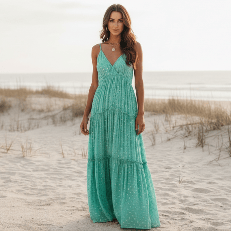 Bohemian Floral Sleeveless Maxi Sundress – Boho Beach Hut