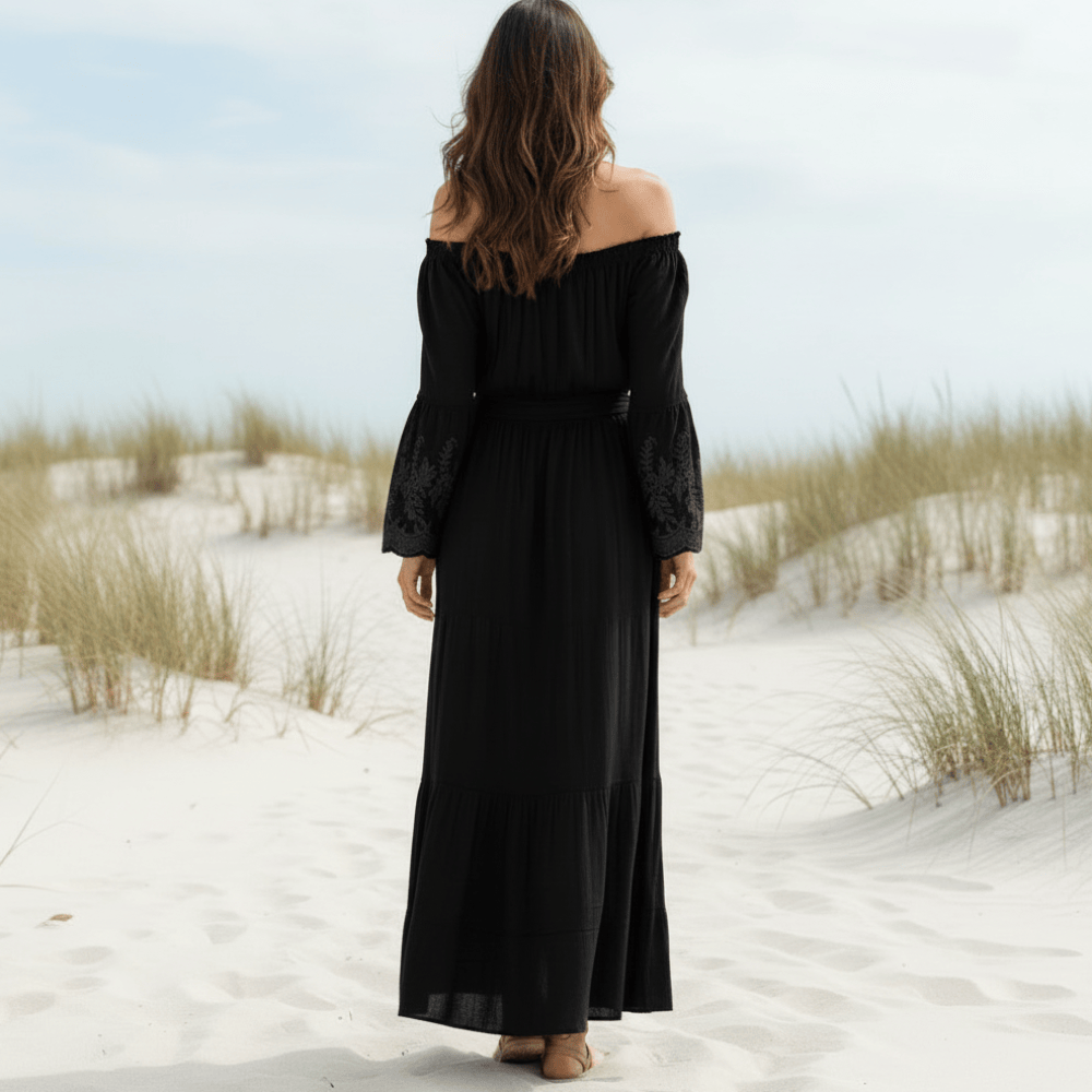 black toddler dress Luli & Me Pearl Trimmed Black Velvet Infant & Toddler Girls Dress – llbd  shop