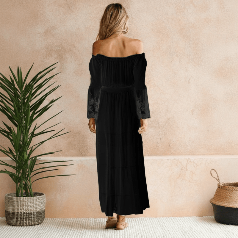Boho Beach Hut Dresses, Maxi Dress, White Beach Dress Boho Sexy Lace Beach Maxi Long Dress