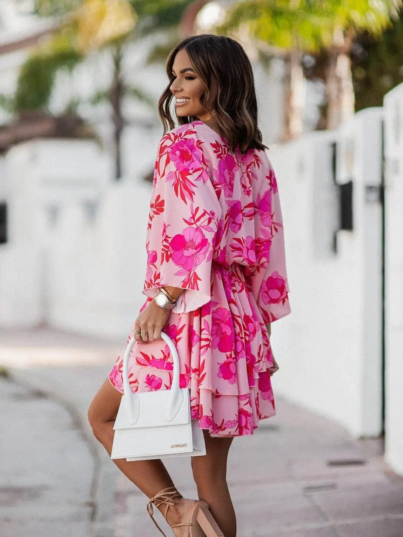 Pink and floral dress hotsell