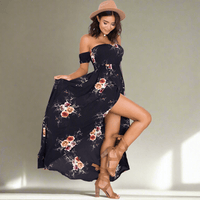 Boho Beach Hut Dresses, Sundresses, Beach Dresses, Summer Dresses, Maxi Dresses Long Summer Sundress Navy / XS
