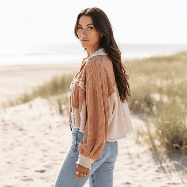 Boho Beach Hut Jackets, Coats Distressed Frayed Boho Jacket