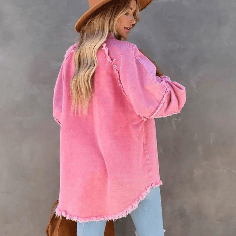 Boho Beach Hut Jackets, Denim Jackets Colorful Boho Denim Jacket