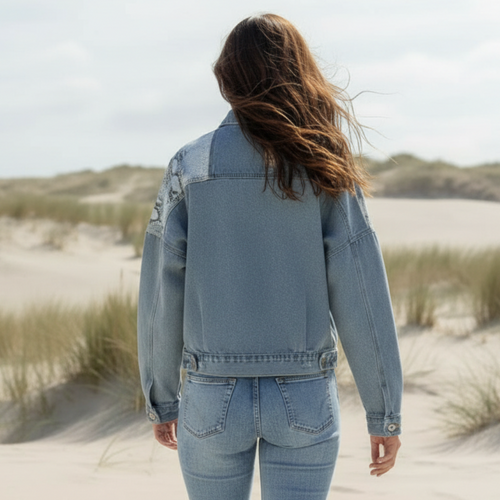 Boho Beach Hut Jackets, Denim Jackets, Snake Print Jacket, Patchwork Boho Snake Print Denim Jacket