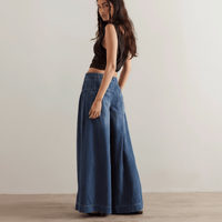 Boho Beach Hut Jeans, Pants, Denim Jeans, Palozzo Jeans Boho Full Length Palazzo Jeans