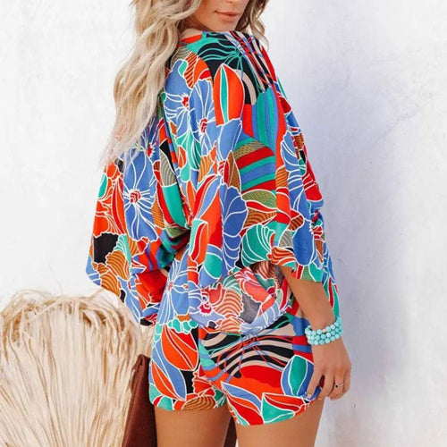 Boho Beach Hut Jumpsuits, Romper, Playsuit Boho Floral Print Romper