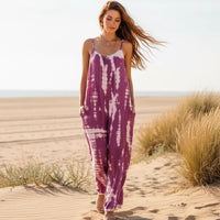 Boho Beach Hut Jumpsuits, Romper, Playsuit Boho Wide Leg Jumpsuit Magenta / S