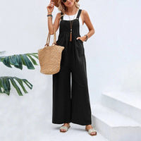 Boho Beach Hut Overalls, Jumpsuit Boho Casual Flare Leg Jumpsuit Overalls