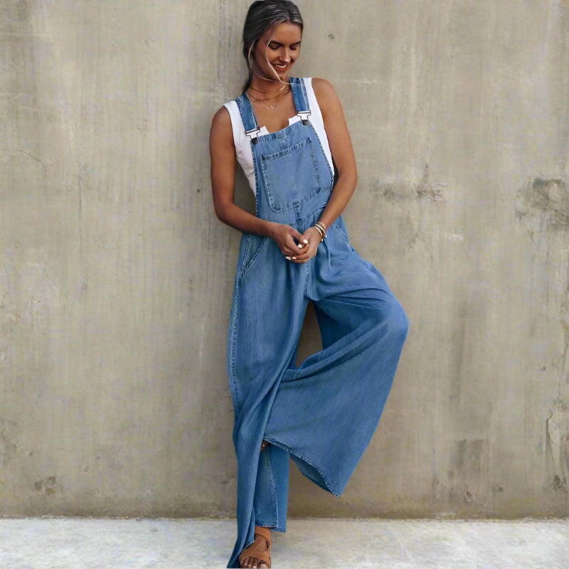 blue overalls