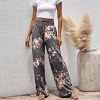 Boho Beach Hut Pants, Sweatpants Casual Print Sweatpants Dark Gray / S